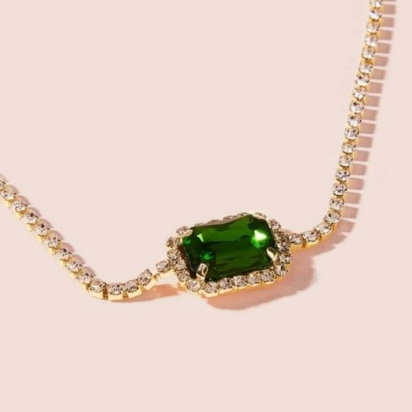 *Mikela* Green Stone Choker - Picture 2 of 3